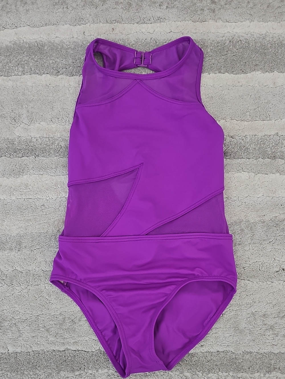balera Purple Girls' One-Piece Leotard with Mesh Accent